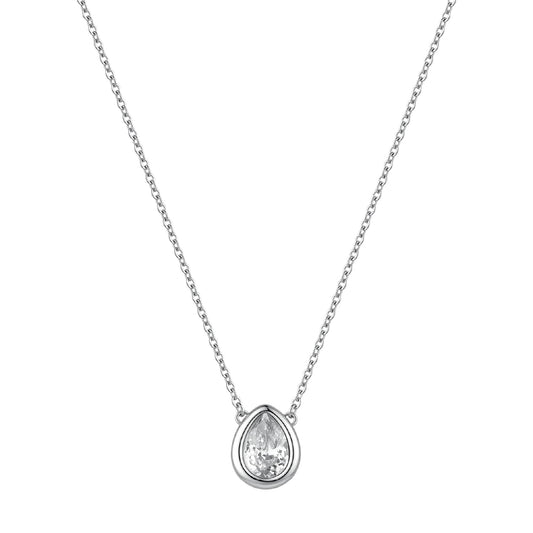 Collana catena Brosway in acciaio e zircone goccia MISURA UNICA