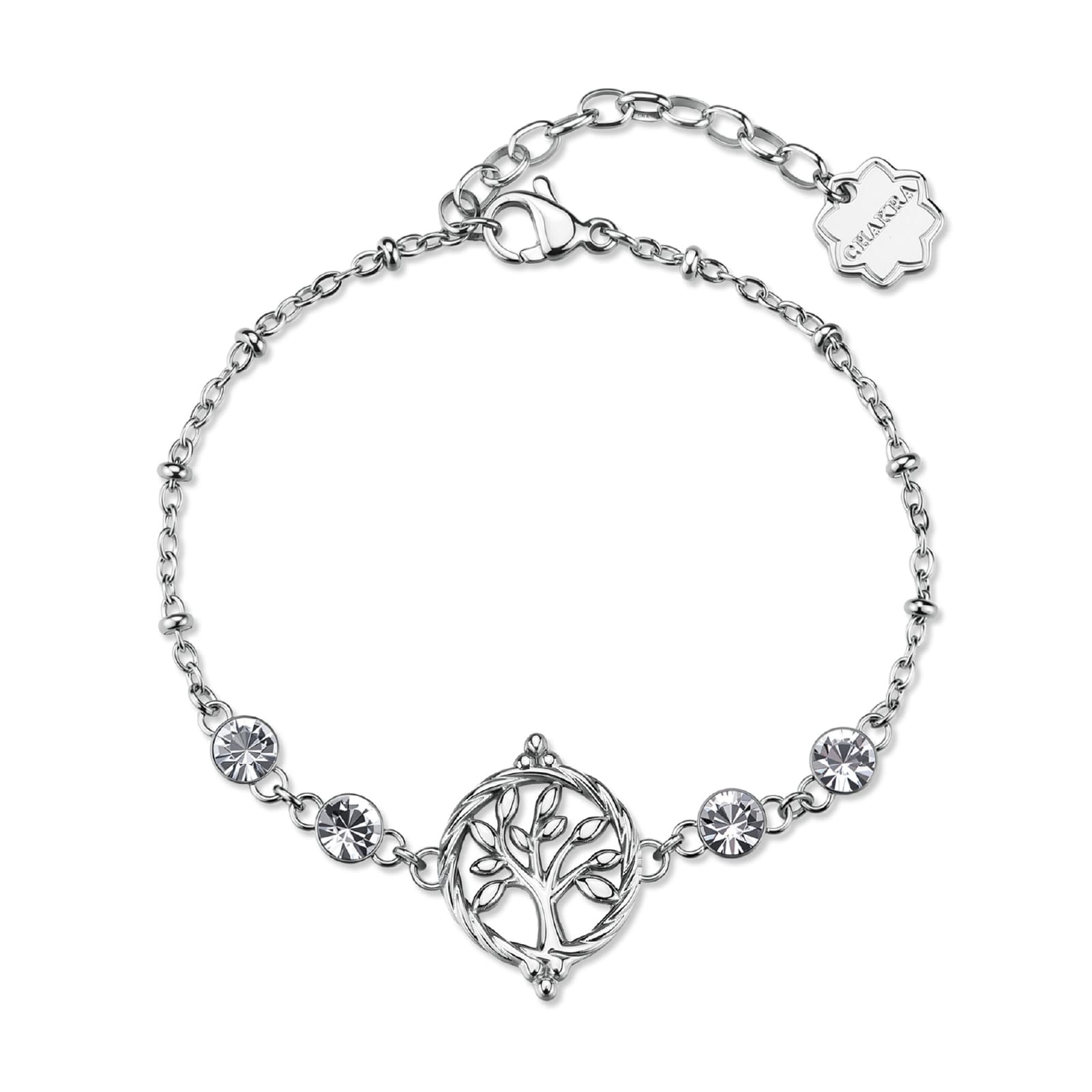 Bracciale Brosway in acciaio con albero della vita e cristalli 18 cm