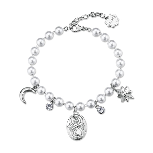 Bracciale Brosway in acciaio con pendenti e perle di conchiglia 19 cm