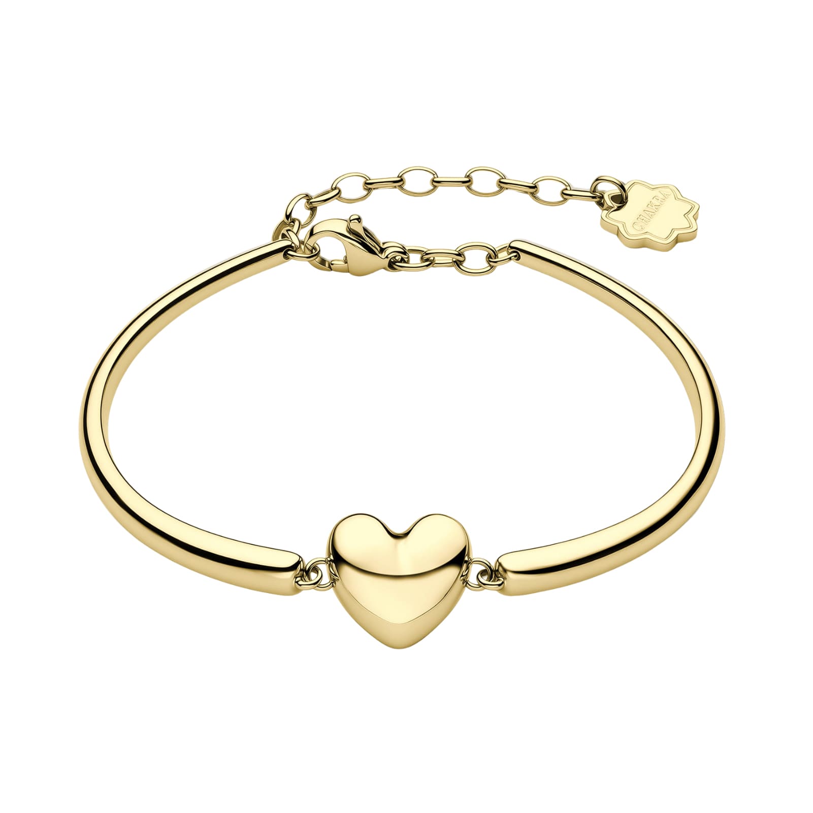 Bracciale semirigido Brosway Chakra in acciaio dorato cuore