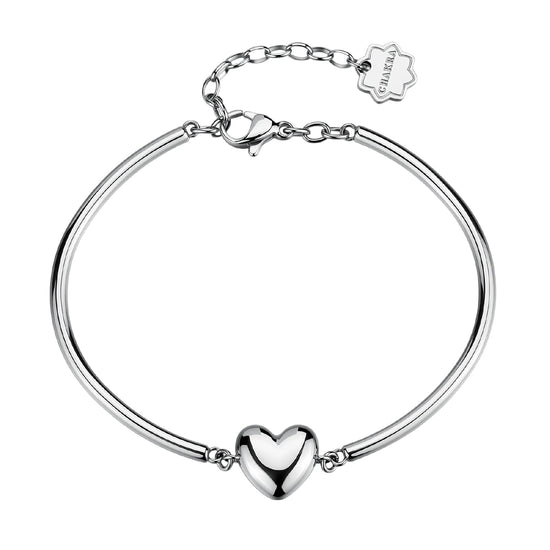 Bracciale semirigido Brosway Chakra in acciaio con cuore diametro 62 mm
