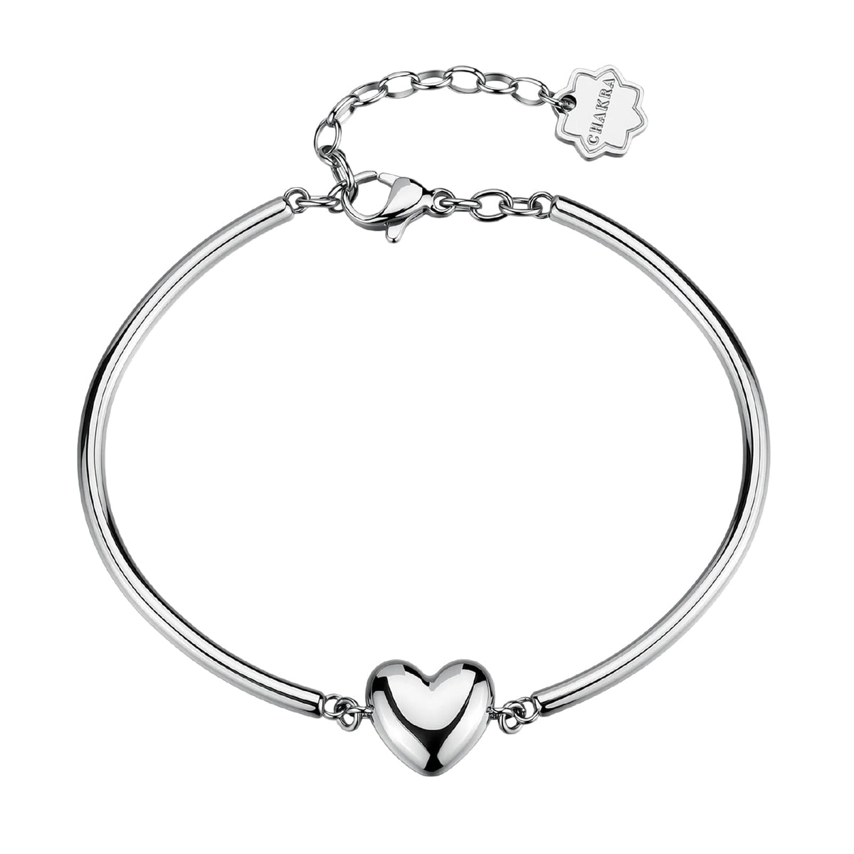 Bracciale semirigido Brosway Chakra in acciaio con cuore diametro 62 mm