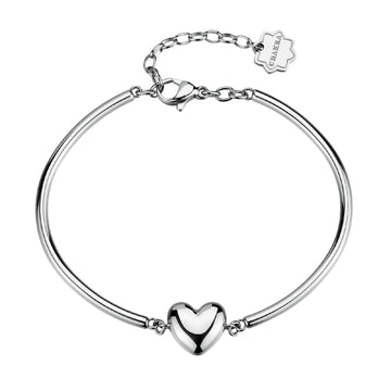 Bracciale semirigido Brosway Chakra in acciaio con cuore diametro 62 mm