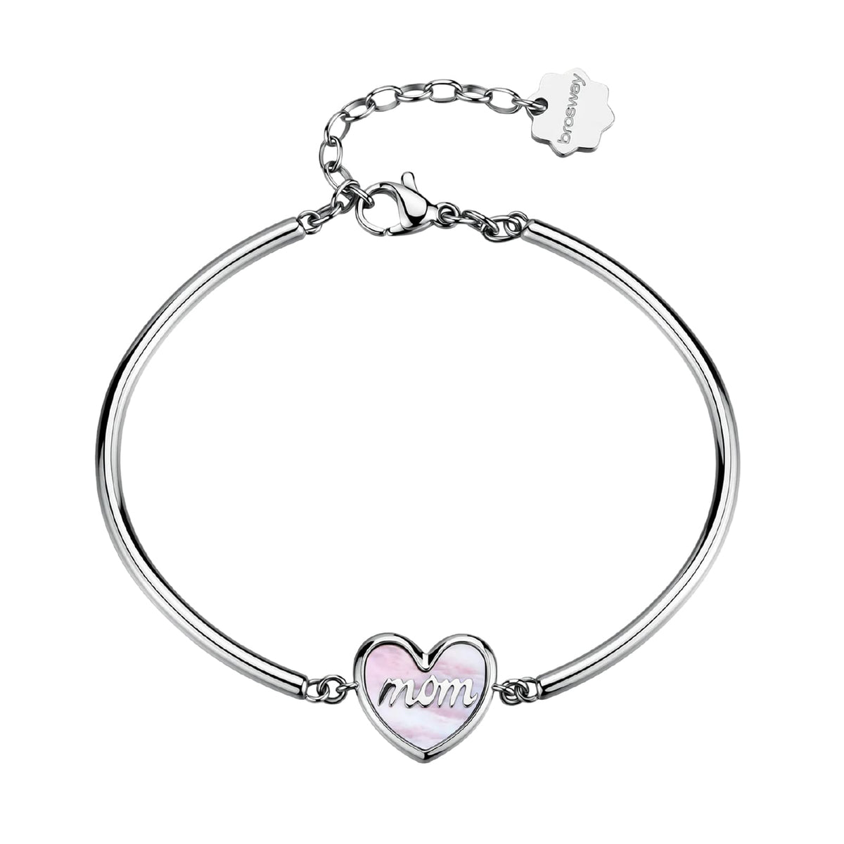 Bracciale semirigido Brosway in acciaio con cuore mum diametro 62 mm