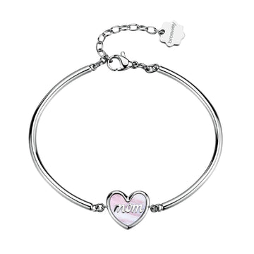 Bracciale semirigido Brosway in acciaio con cuore mum diametro 62 mm