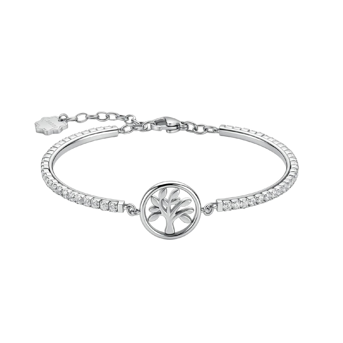 Bracciale semirigido Brosway in acciaio e zirconi albero vita diametro 62 mm