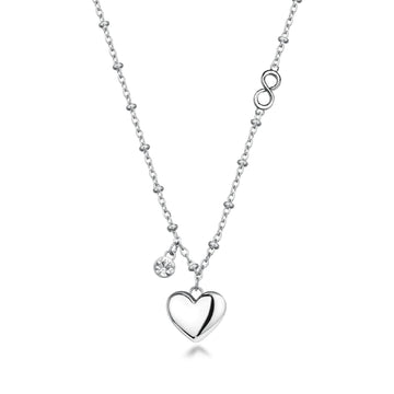 Collana Brosway in acciaio con pendente cuore e infinito MISURA UNICA