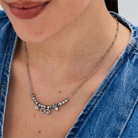 Collana donna Brosway in acciaio con infinito e cristalli MISURA UNICA