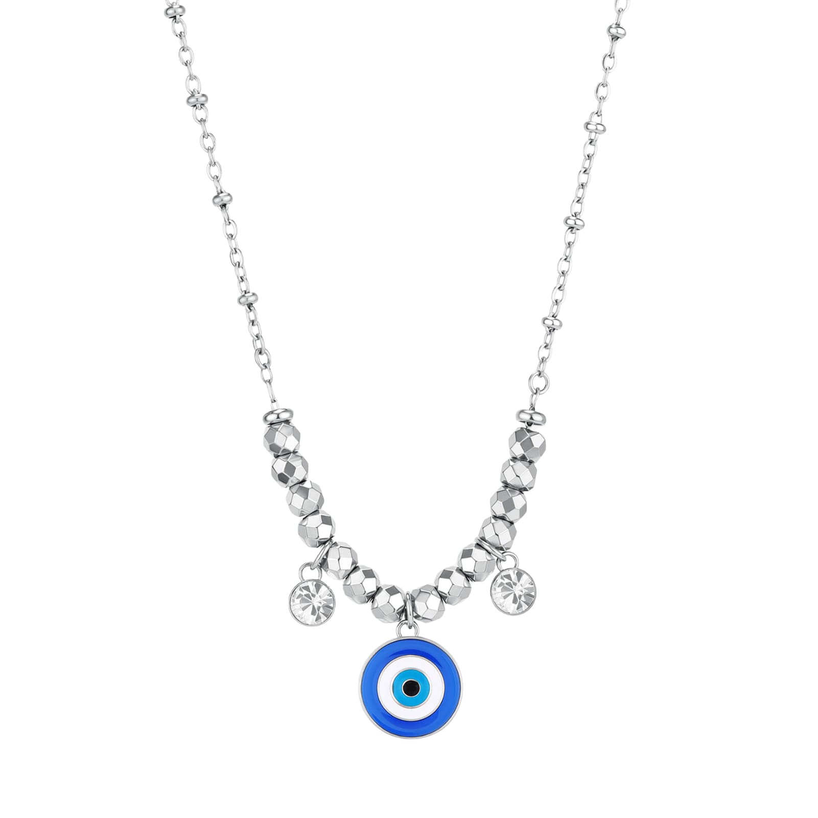 Collana donna Brosway acciaio occhio Nazar e cristalli