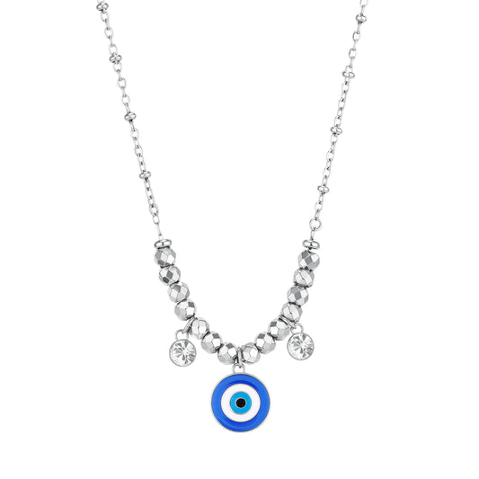 Collana donna Brosway acciaio occhio Nazar e cristalli