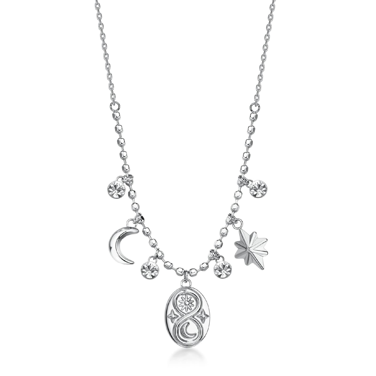 Collana Brosway in acciaio con pendenti mistici e cristalli MISURA UNICA