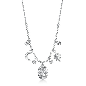 Collana Brosway in acciaio con pendenti mistici e cristalli MISURA UNICA