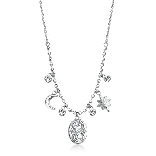 Collana Brosway in acciaio con pendenti mistici e cristalli MISURA UNICA