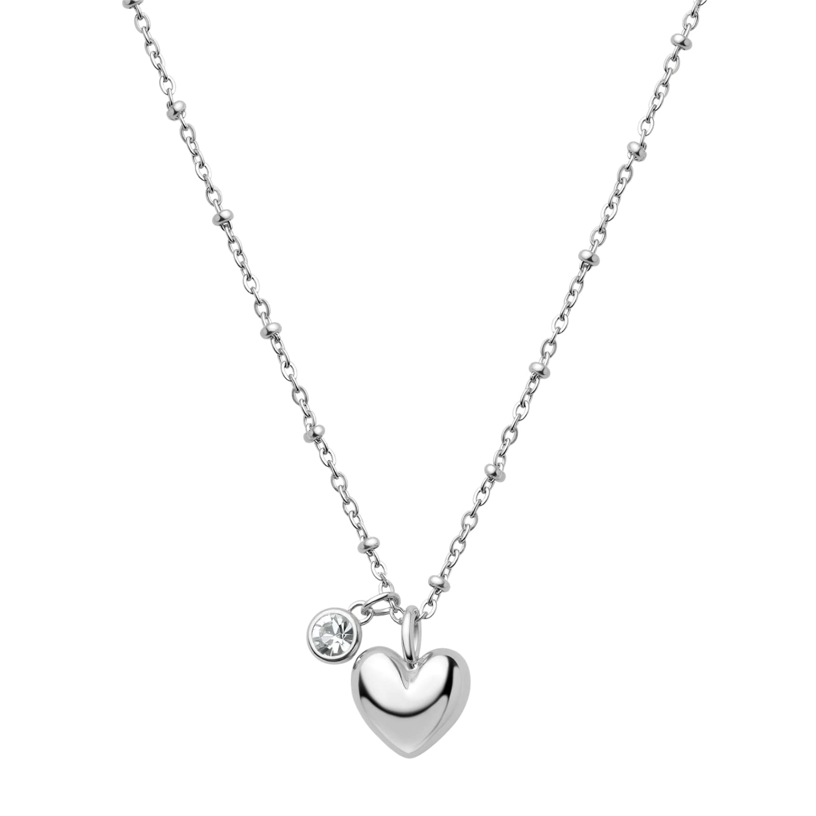 Collana catena Brosway Chakra in acciaio cuore e cristallo