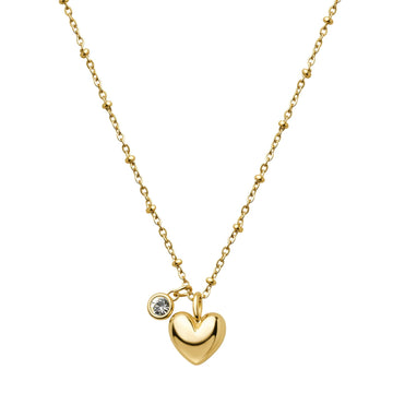 Collana catena Brosway Chakra acciaio dorato cuore cristallo MISURA UNICA