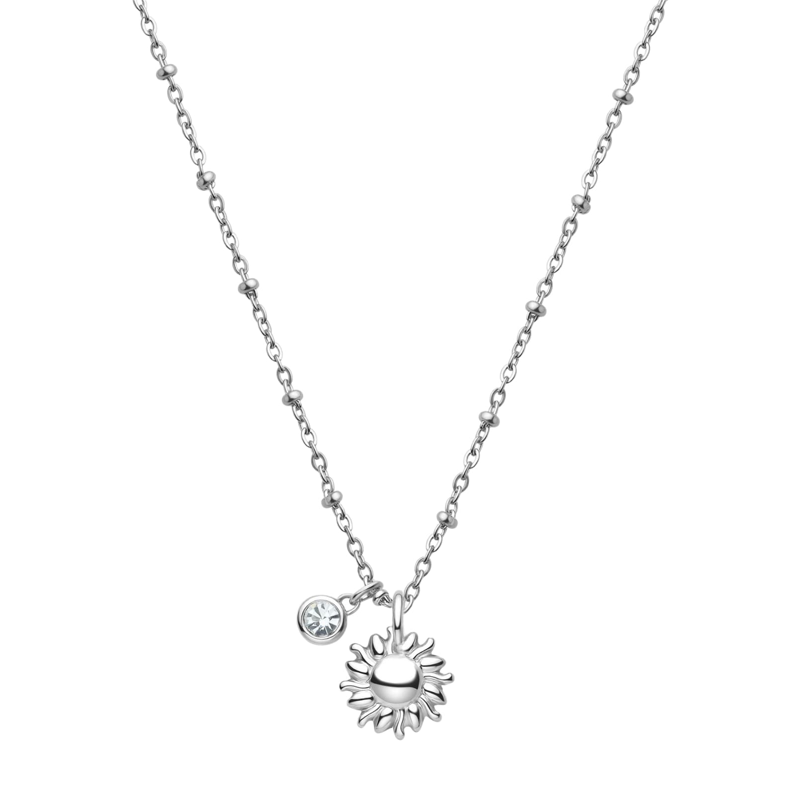 Collana catena Brosway Chakra in acciaio sole e cristallo