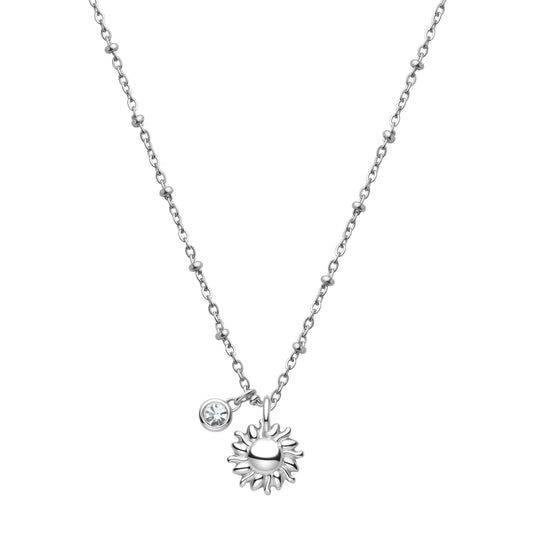 Collana catena Brosway Chakra in acciaio sole e cristallo MISURA UNICA