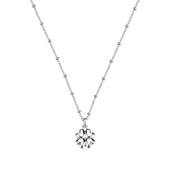 Collana catena Brosway Chakra in acciaio con quadrifoglio MISURA UNICA