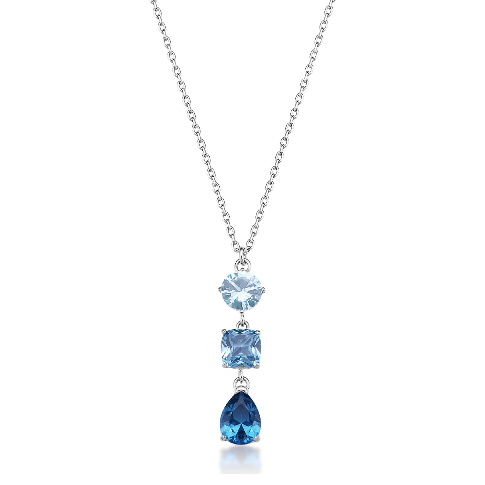 Collana girocollo Brosway in acciaio con zirconi azzurro MISURA UNICA