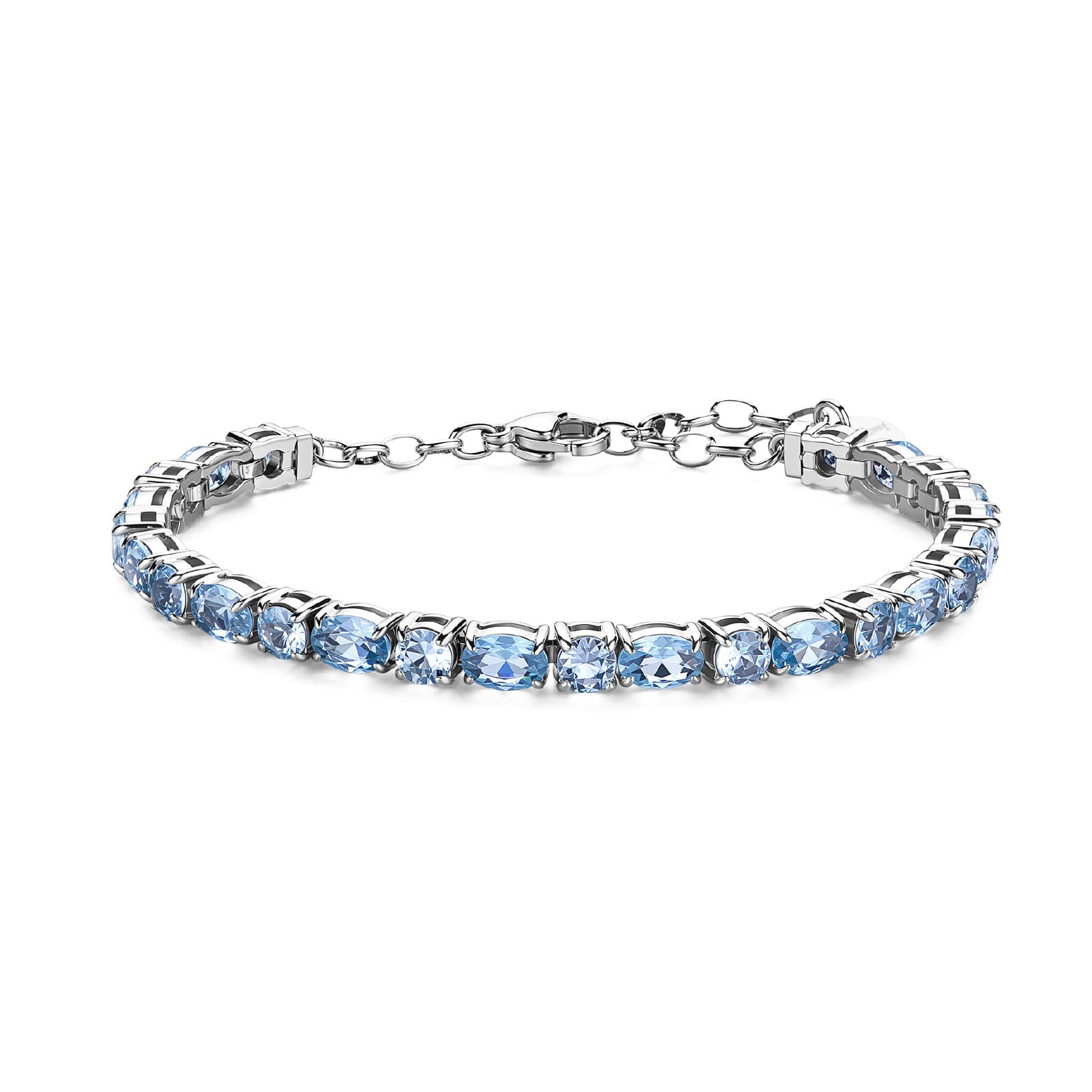 Bracciale tennis Brosway in acciaio con zirconi viola 19 cm