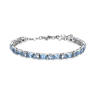 Bracciale tennis Brosway in acciaio con zirconi viola 19 cm