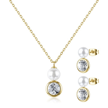 Set collana e orecchini Brosway Limited Edition cristalli perle MISURA UNICA