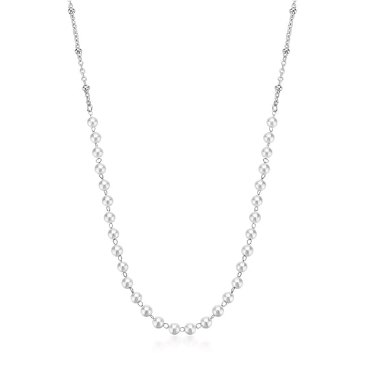 Collana girocollo Brosway Essential in acciaio 316L e perle MISURA UNICA