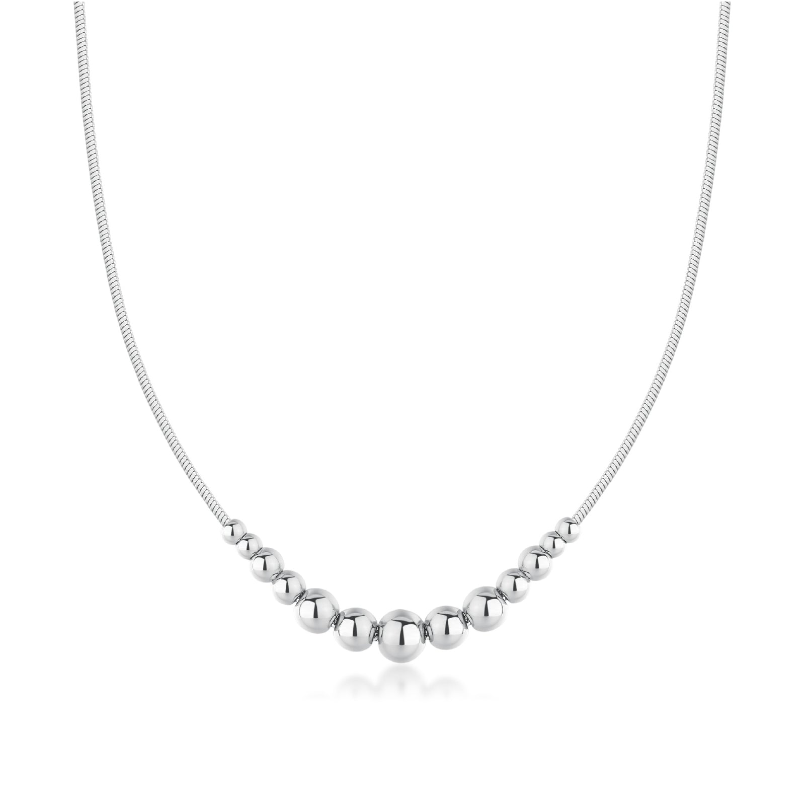 Collana donna Brosway in acciaio sfere lucide al centro MISURA UNICA