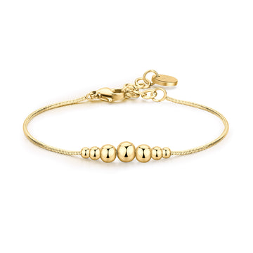 Bracciale catena Brosway in acciaio dorato sfere al centro 20 cm