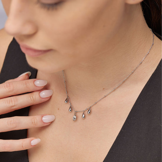 Collana da donna Brosway in acciaio con ciondoli e cristalli MISURA UNICA