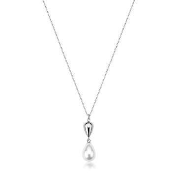 Collana con pendnete Brosway acciaio con sfera e perla MISURA UNICA