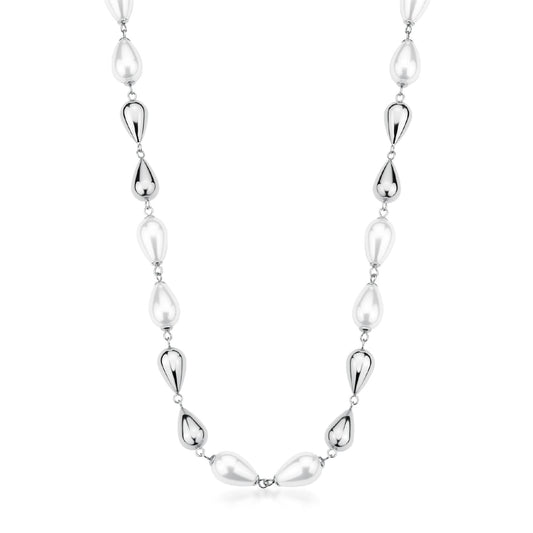 Collana da donna Brosway acciaio con elementi e perle MISURA UNICA
