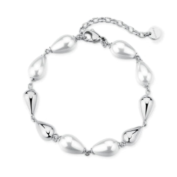 Bracciale da donna Brosway acciaio con elementi e perle 19 cm