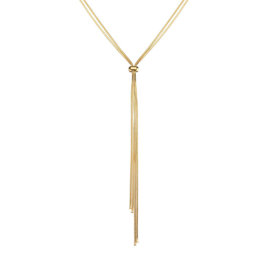 Collana a Y Brosway Weave in acciaio dorato multifilo donna MISURA UNICA