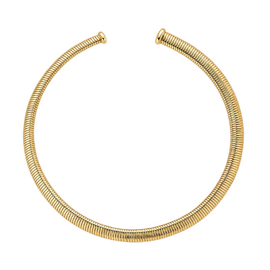 Collana rigida Brosway Weave in acciaio oro catena tubogas MISURA UNICA