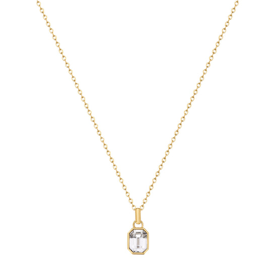 Collana punto luce donna Brosway acciaio oro con cristallo MISURA UNICA