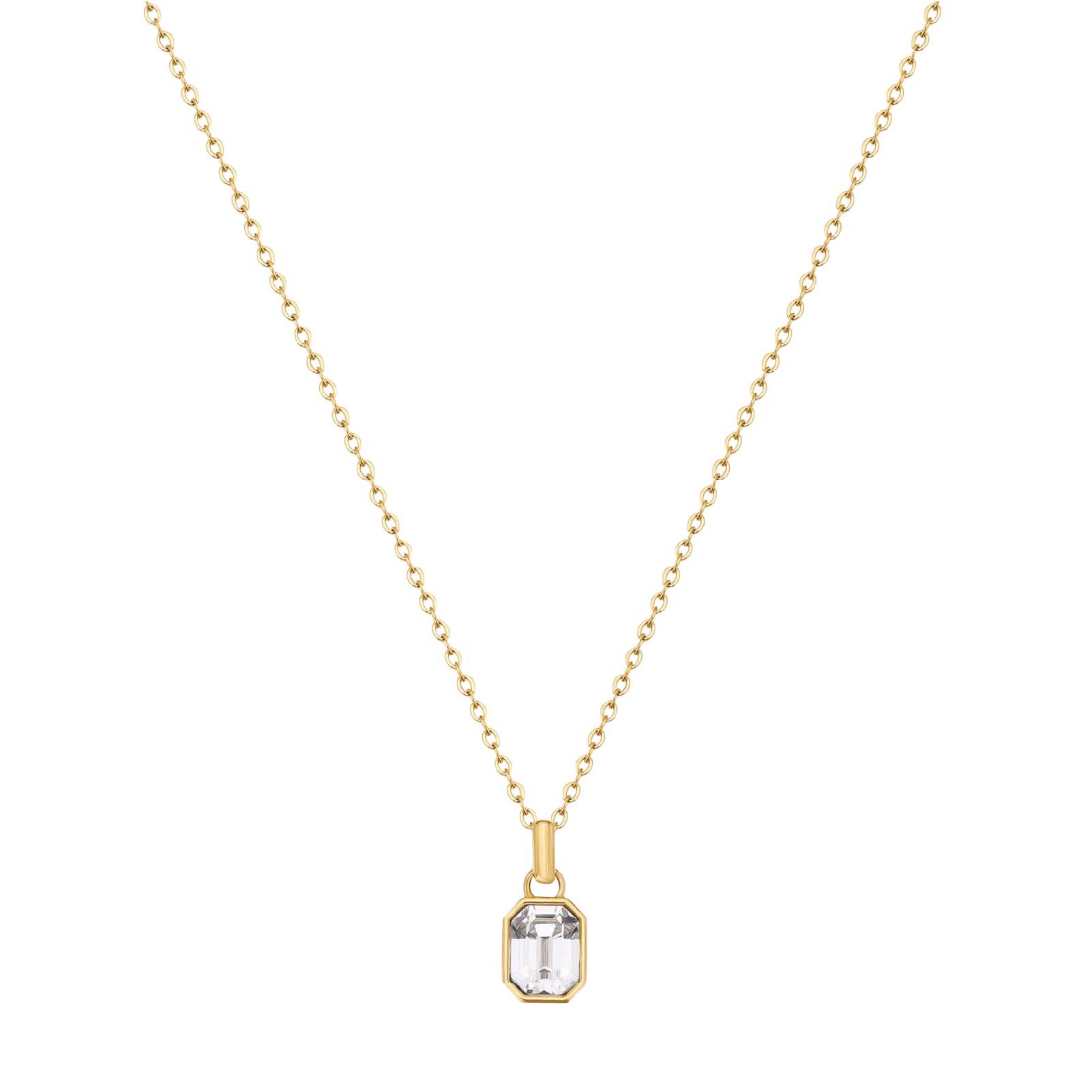 Collana punto luce donna Brosway acciaio oro con cristallo MISURA UNICA