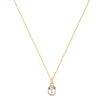 Collana punto luce donna Brosway acciaio oro con cristallo MISURA UNICA