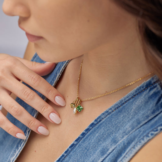 Collana donna Brosway acciaio oro con pendenti di cristalli MISURA UNICA