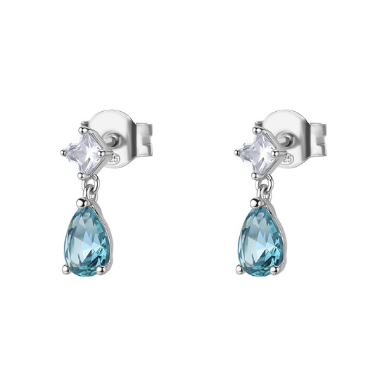 Orecchini pendenti Brosway Fancy in argento zirconi azzurri MISURA UNICA