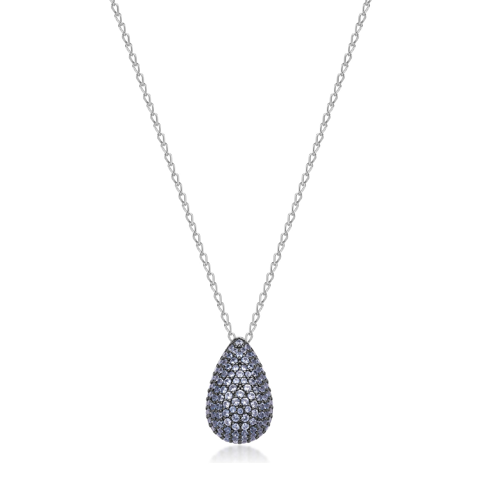 Collana con pendente Brosway Fancy in argento e zirconi azzurri BW.FCL114