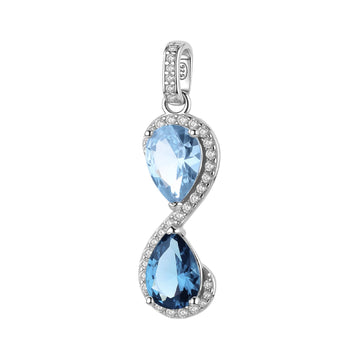 Charm pendente Brosway Fancy in argento due zirconi azzurri MISURA UNICA