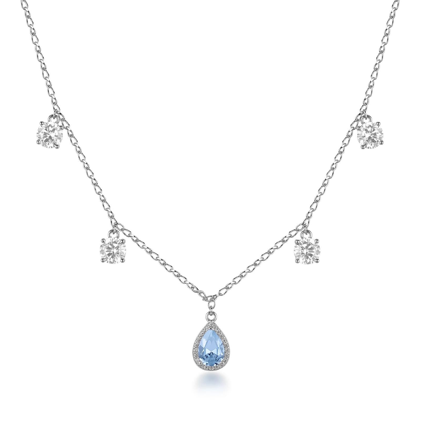 Collana girocollo Brosway Fancy in argento pendenti zirconi MISURA UNICA