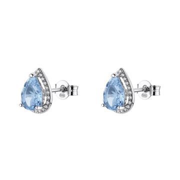 Orecchini Brosway Fancy in argento zirconi goccia azzurri MISURA UNICA