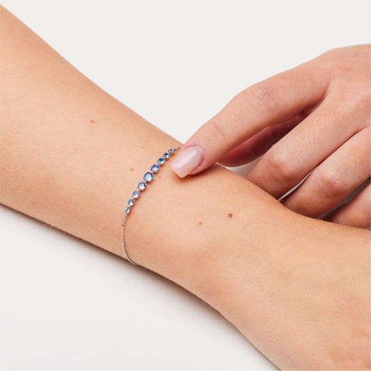 Bracciale catena Brosway Fancy argento con zirconi blu 18 cm