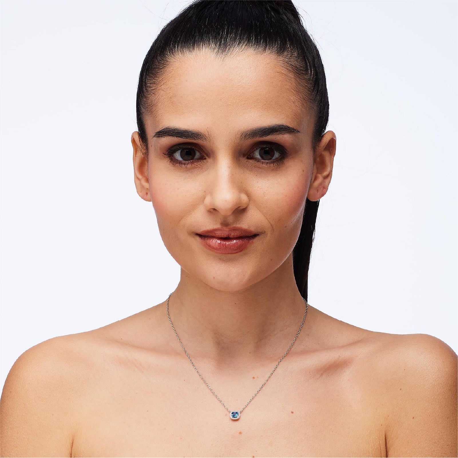Collana Brosway Fancy in argento con zirconi blu bianchi MISURA UNICA