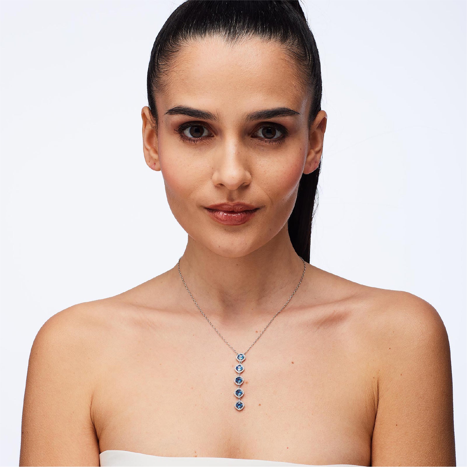 Collana Brosway Fancy in argento con zirconi pendenti MISURA UNICA
