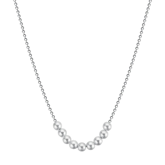 Collana girocollo Brosway Fancy argento con perline centrali MISURA UNICA
