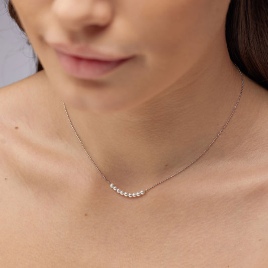 Collana girocollo Brosway Fancy argento con perline centrali MISURA UNICA