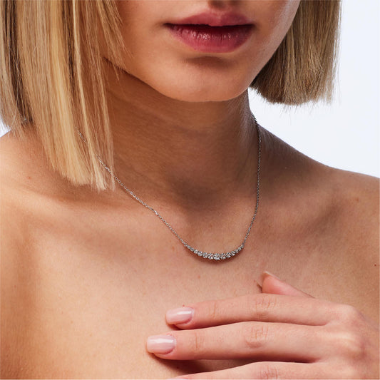 Collana Brosway Fancy in argento con zirconi bianchi MISURA UNICA